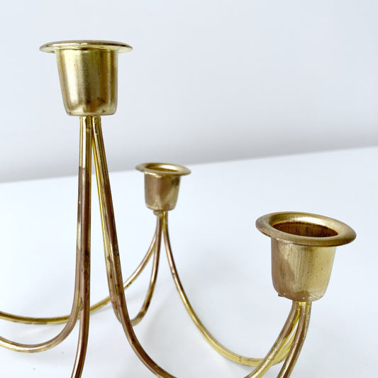 Vintage Gold Wire Candelabra