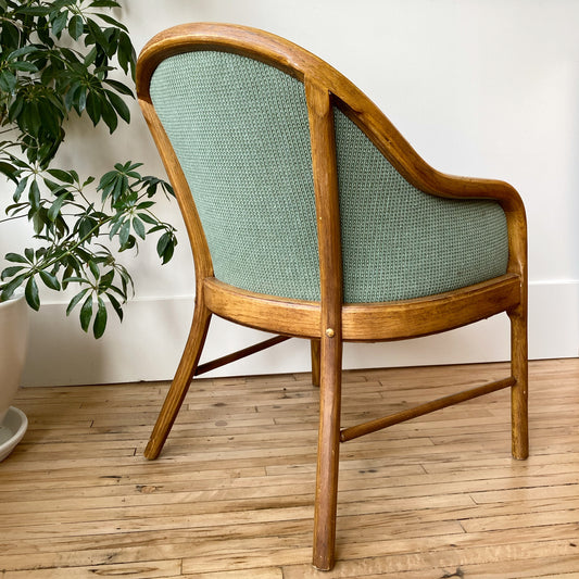 Vintage Green Upholstered Side Chair