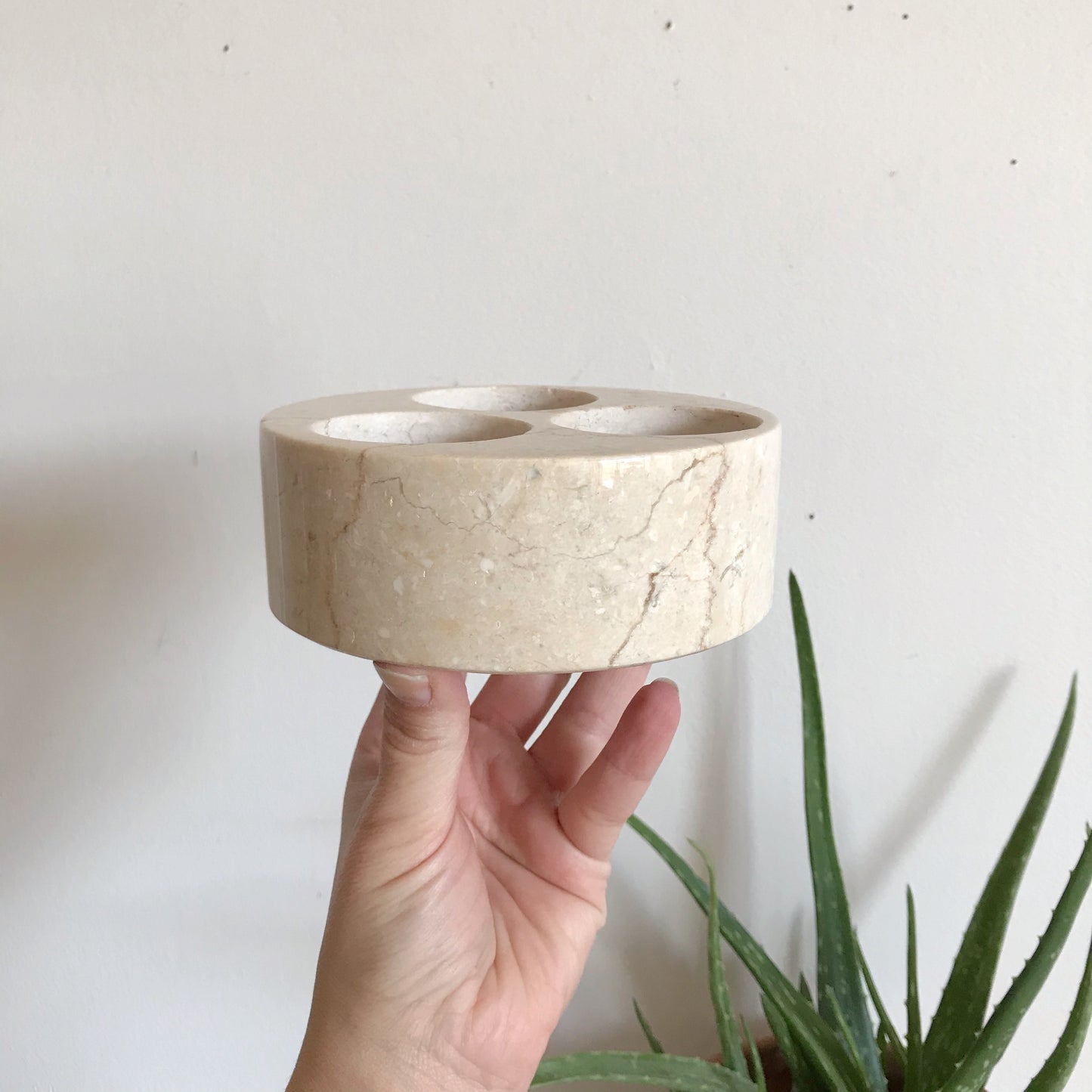 Vintage Minimalist Marble Trio Candle Holder