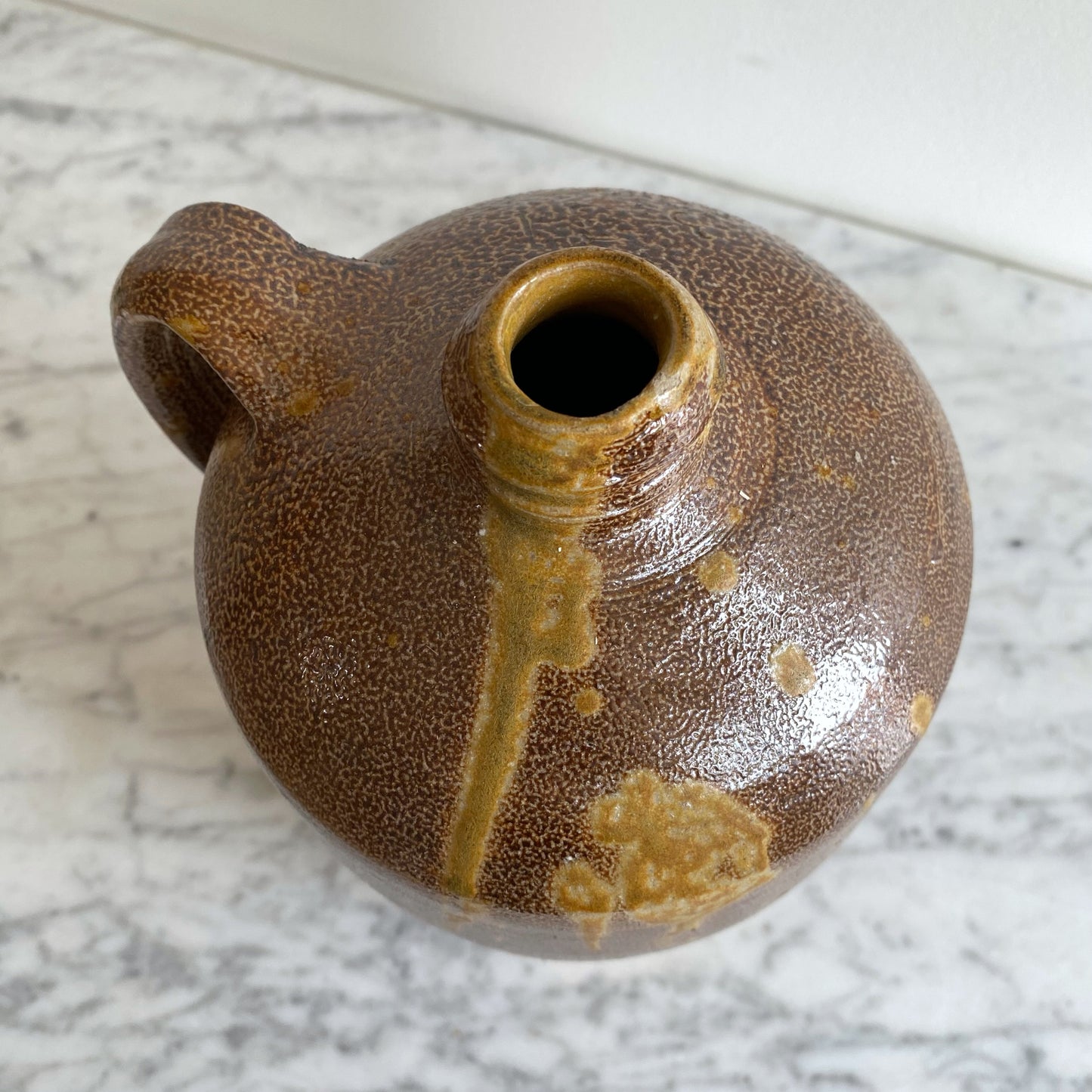 Antique Salt Glaze Stoneware Jug, 10.25”