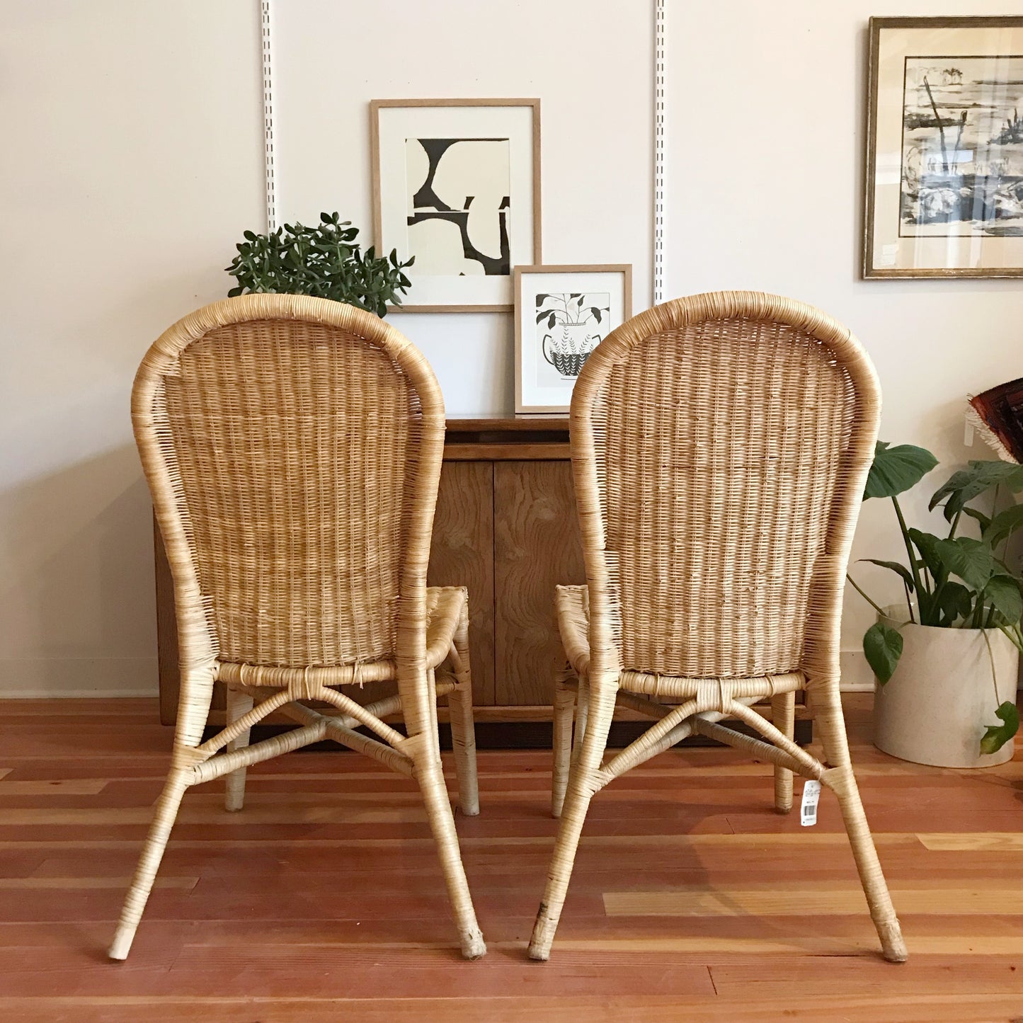 PAIR: Vintage Wicker Chairs