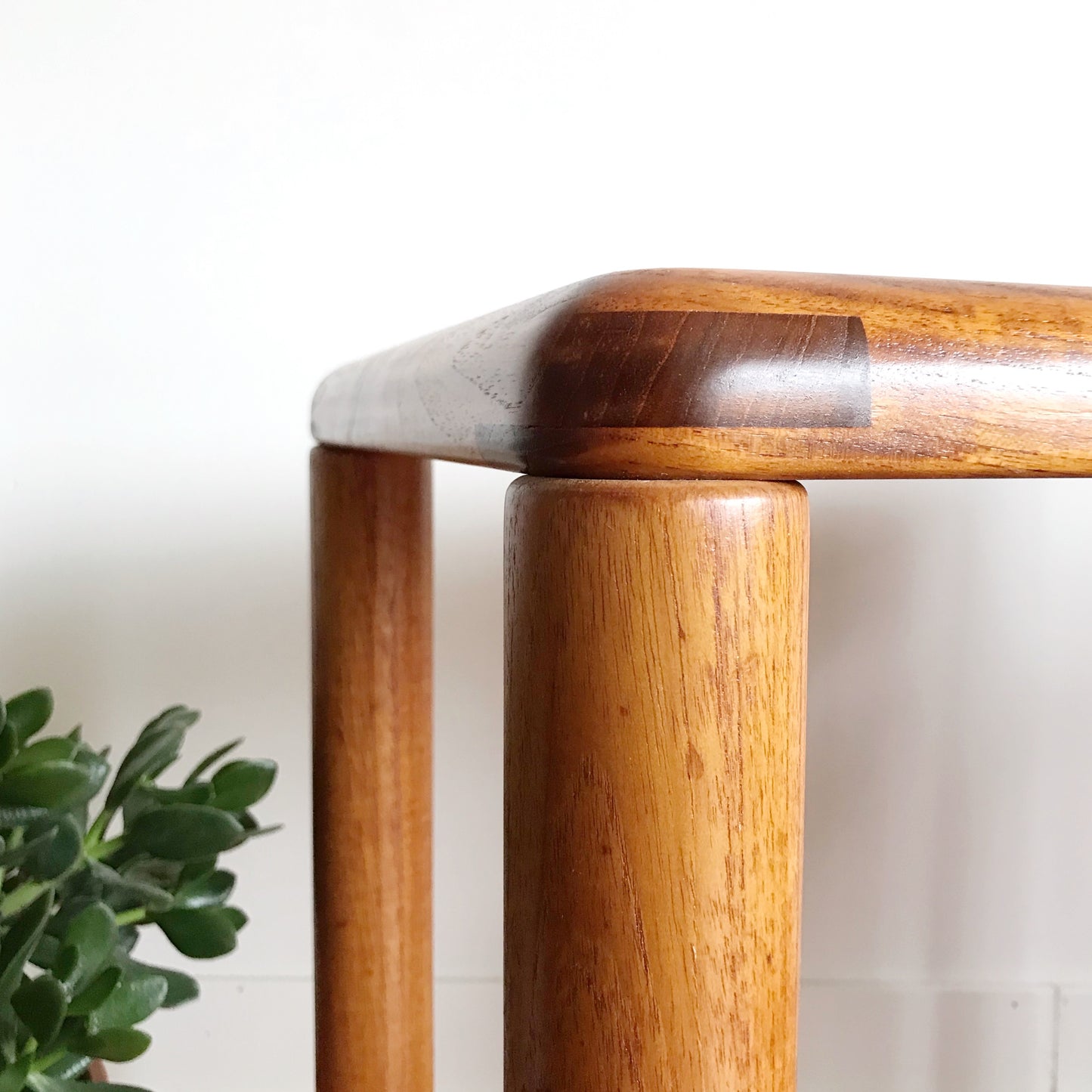 Pair of Danish Teak and Stone End Tables by Haslev