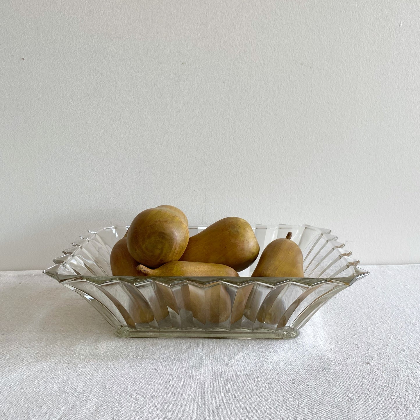 Vintage “Pleated” Glass Serving Bowl