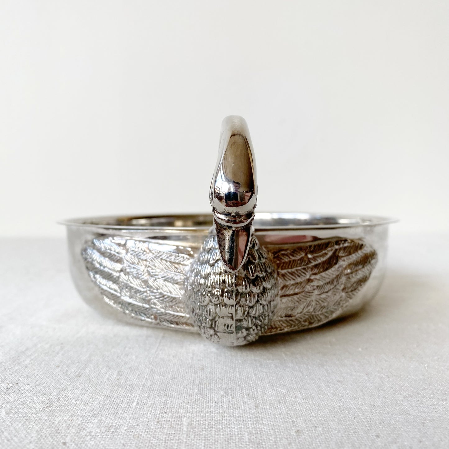 Vintage Silver-plated Dual Swan Bowl