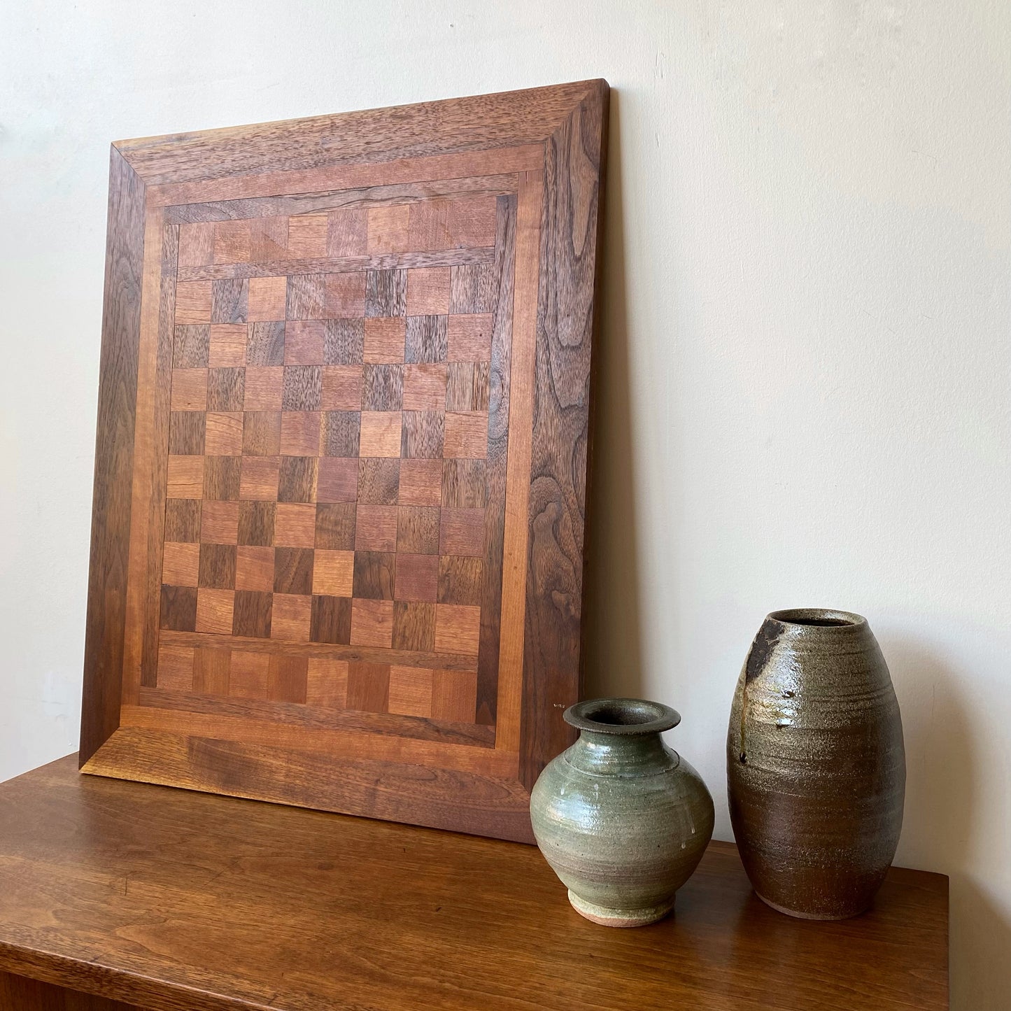 XL Vintage Wood Chess Board (22 x 26.5)