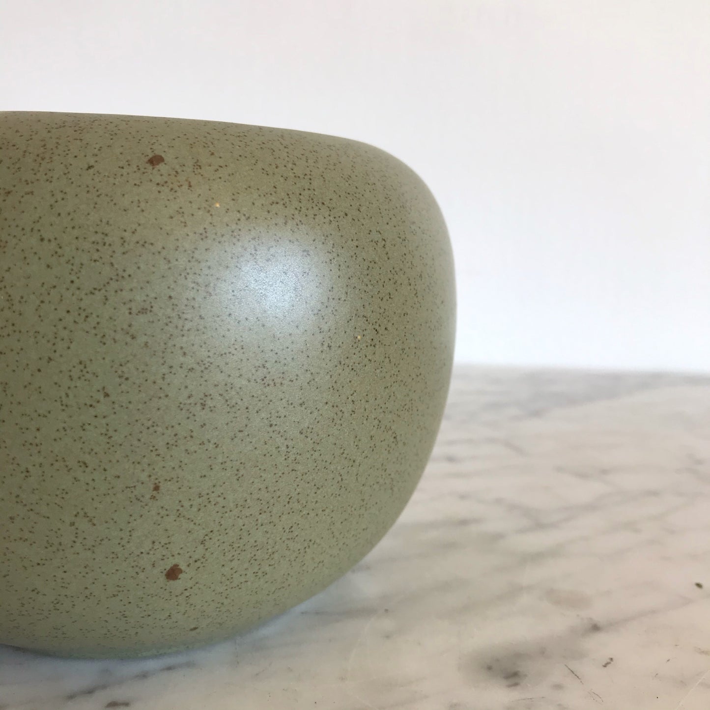 Vintage Sphere Ceramic Planter, Sage Green
