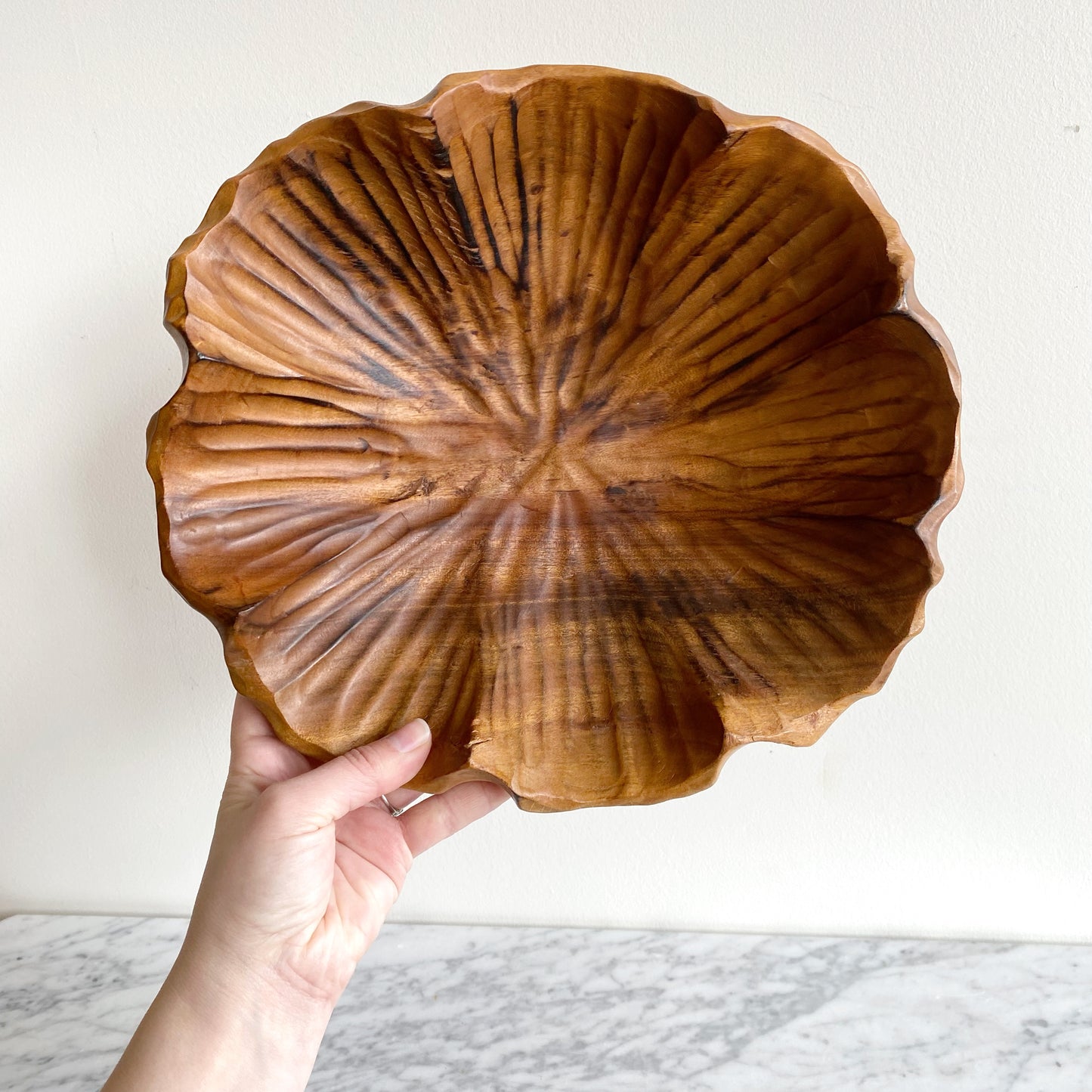 Found Carved Wooden Bowl