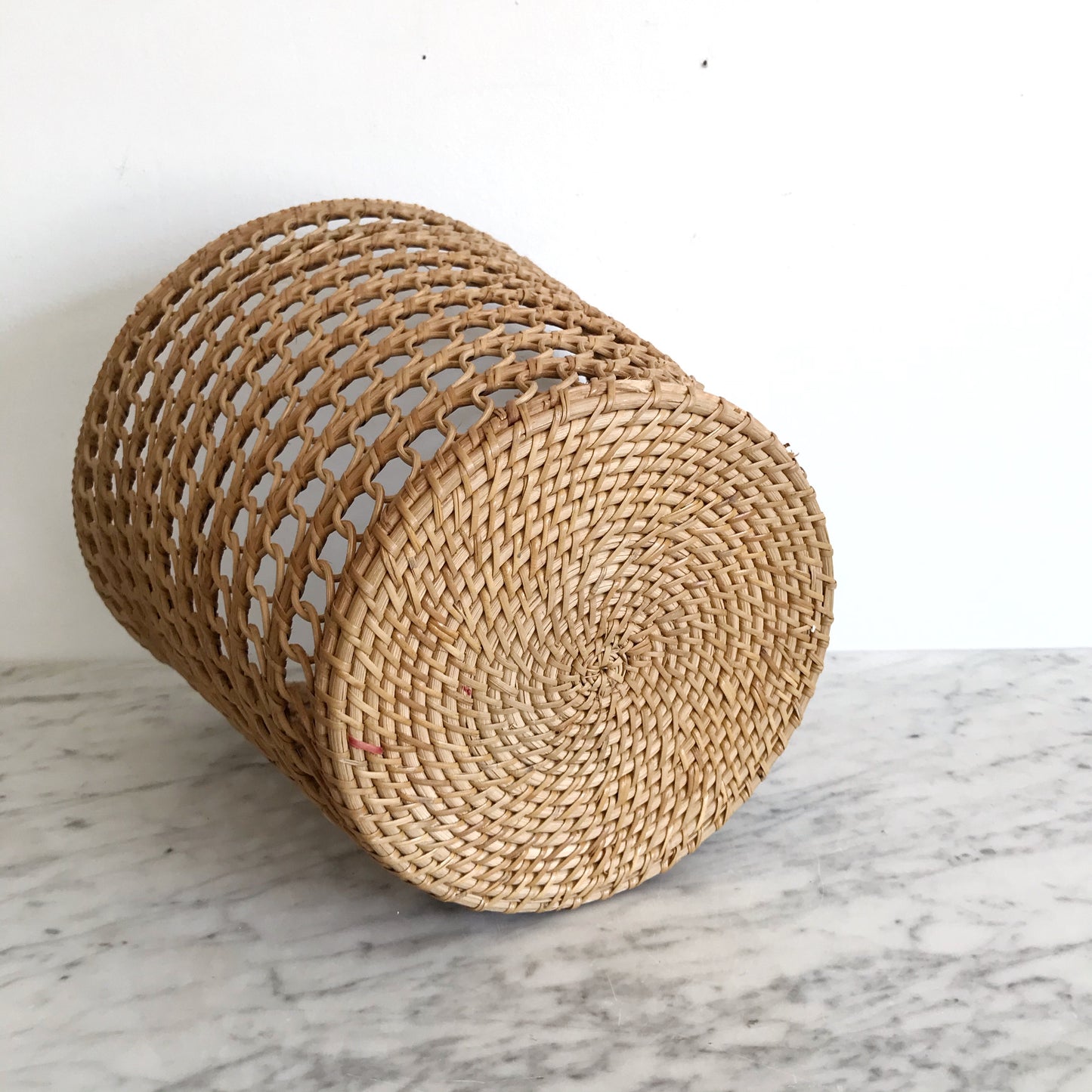 Vintage Loopy Wicker Basket