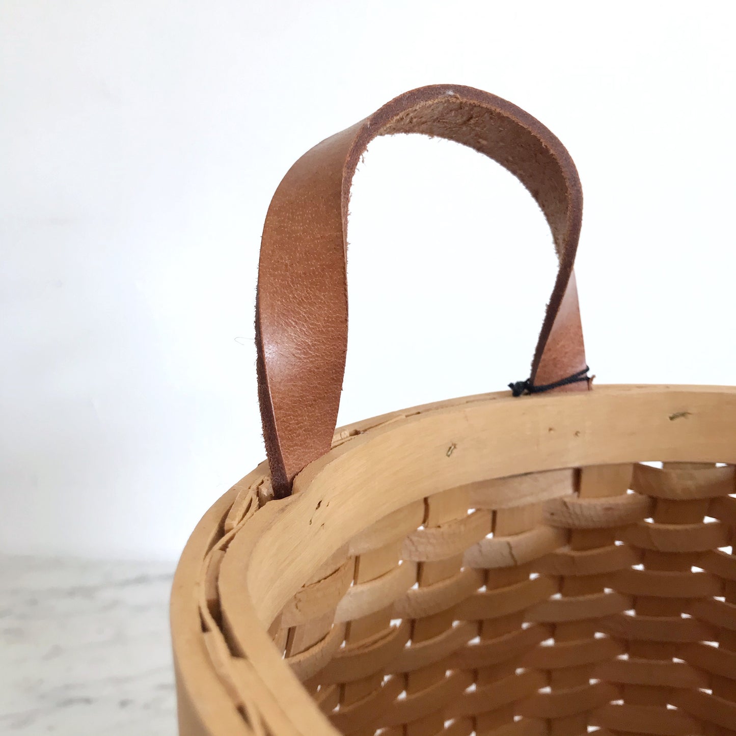 Vintage Woven Wood Basket