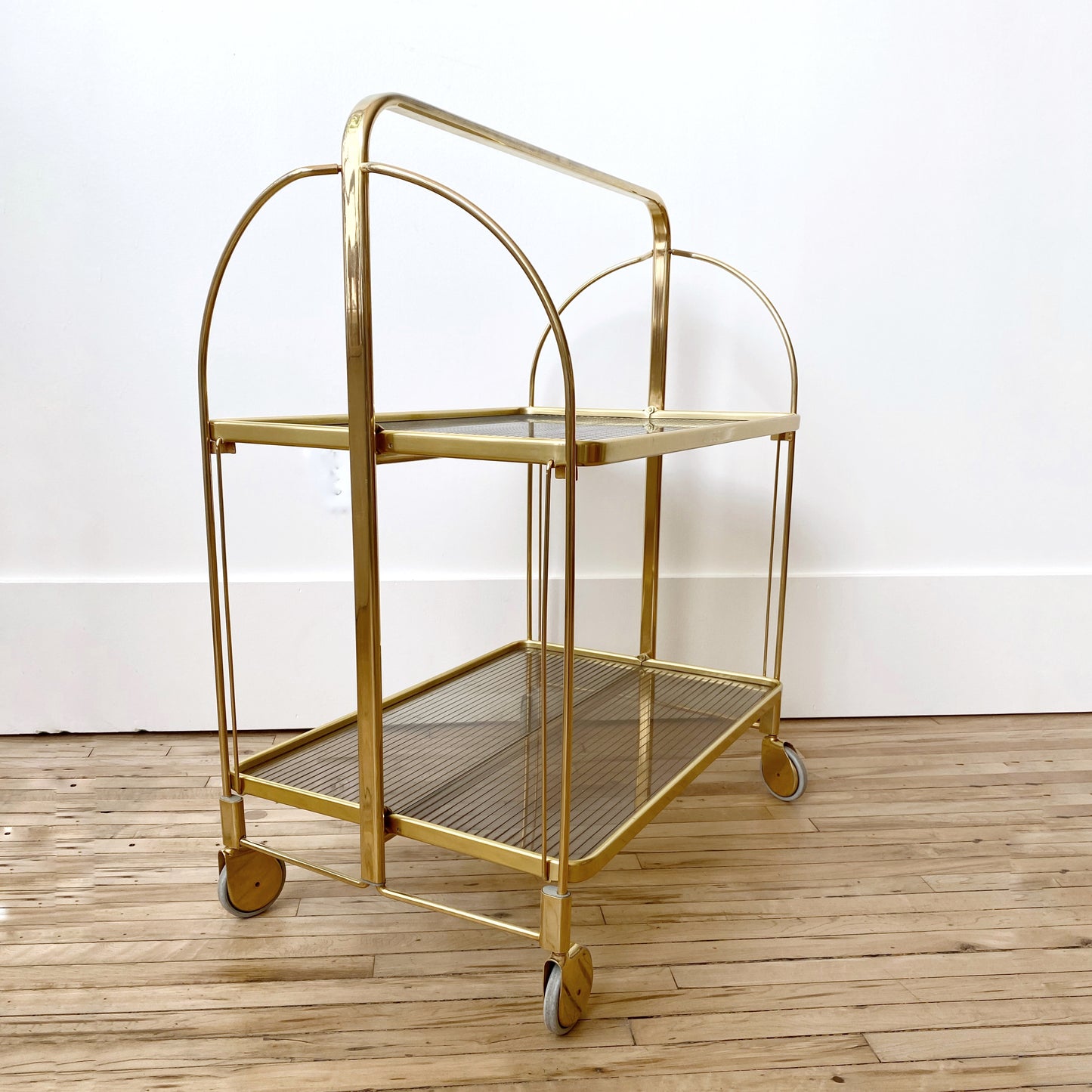 Vintage Mid-Century Folding Bar Cart / Trolly