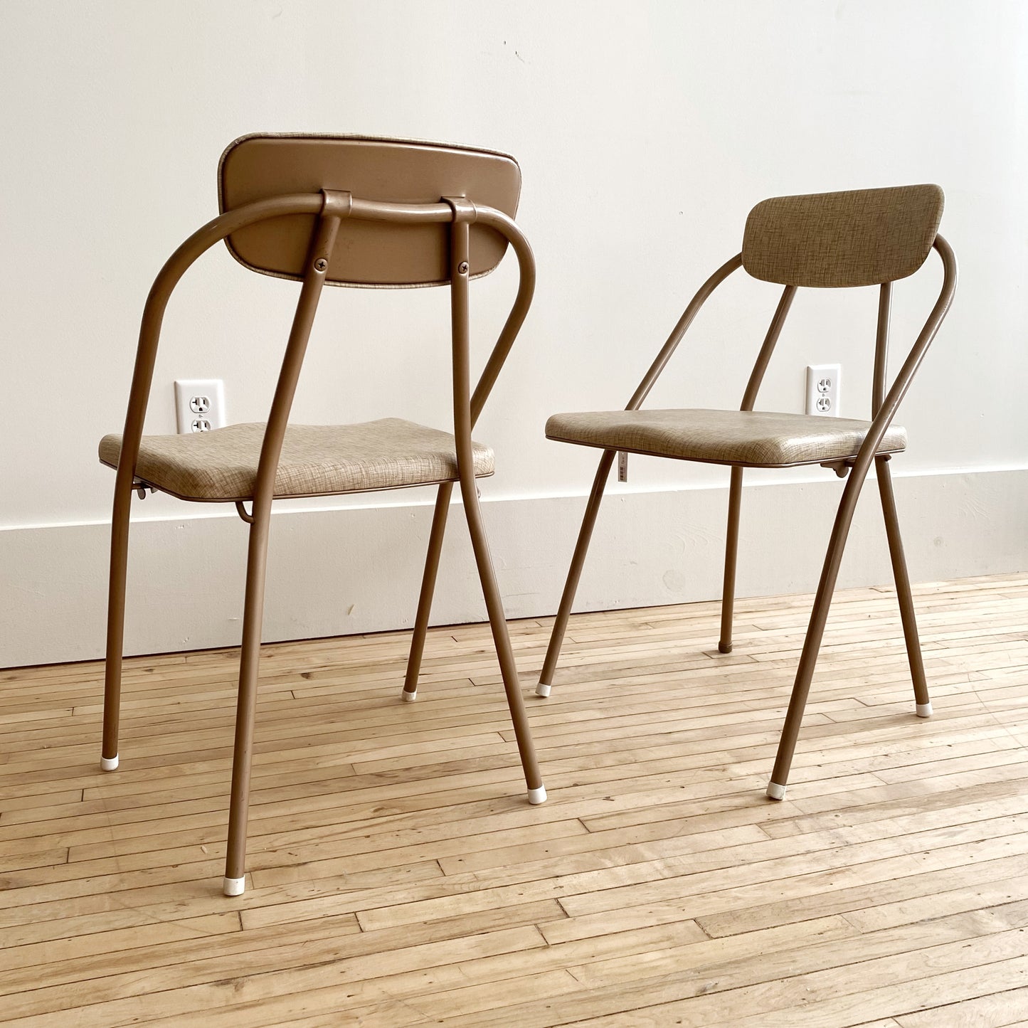 Pair of Vintage Mid-century Folding Chairs