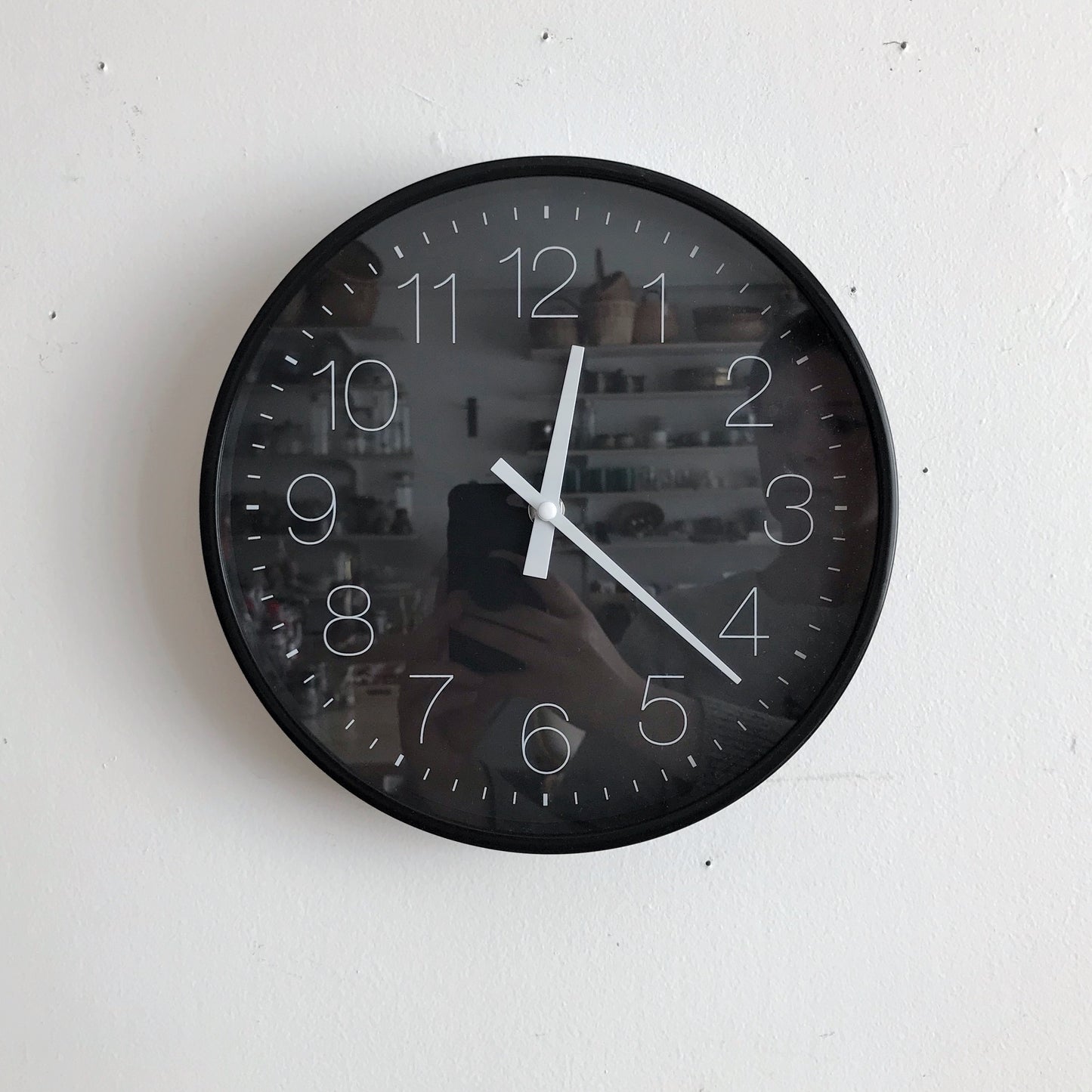 Modern Black Analog Wall Clock