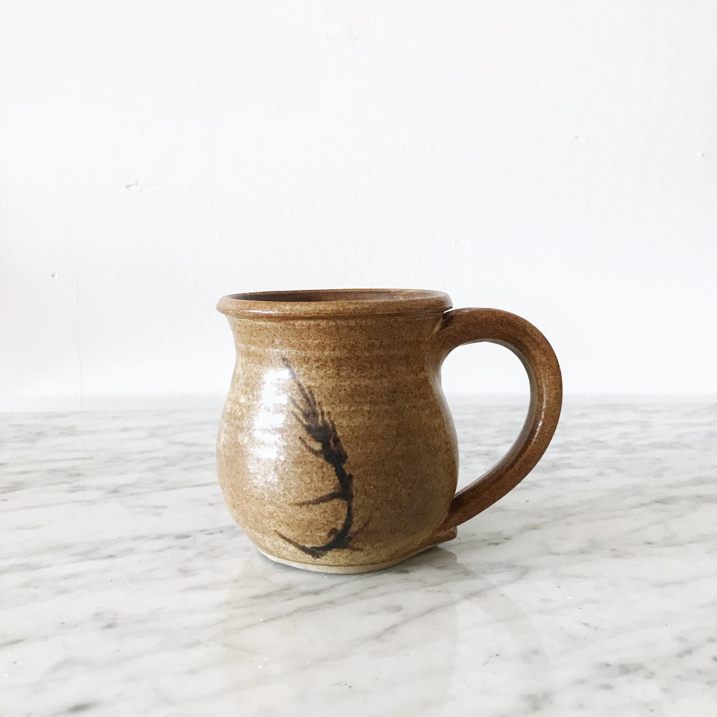 Stoneware Mug with Grass Design