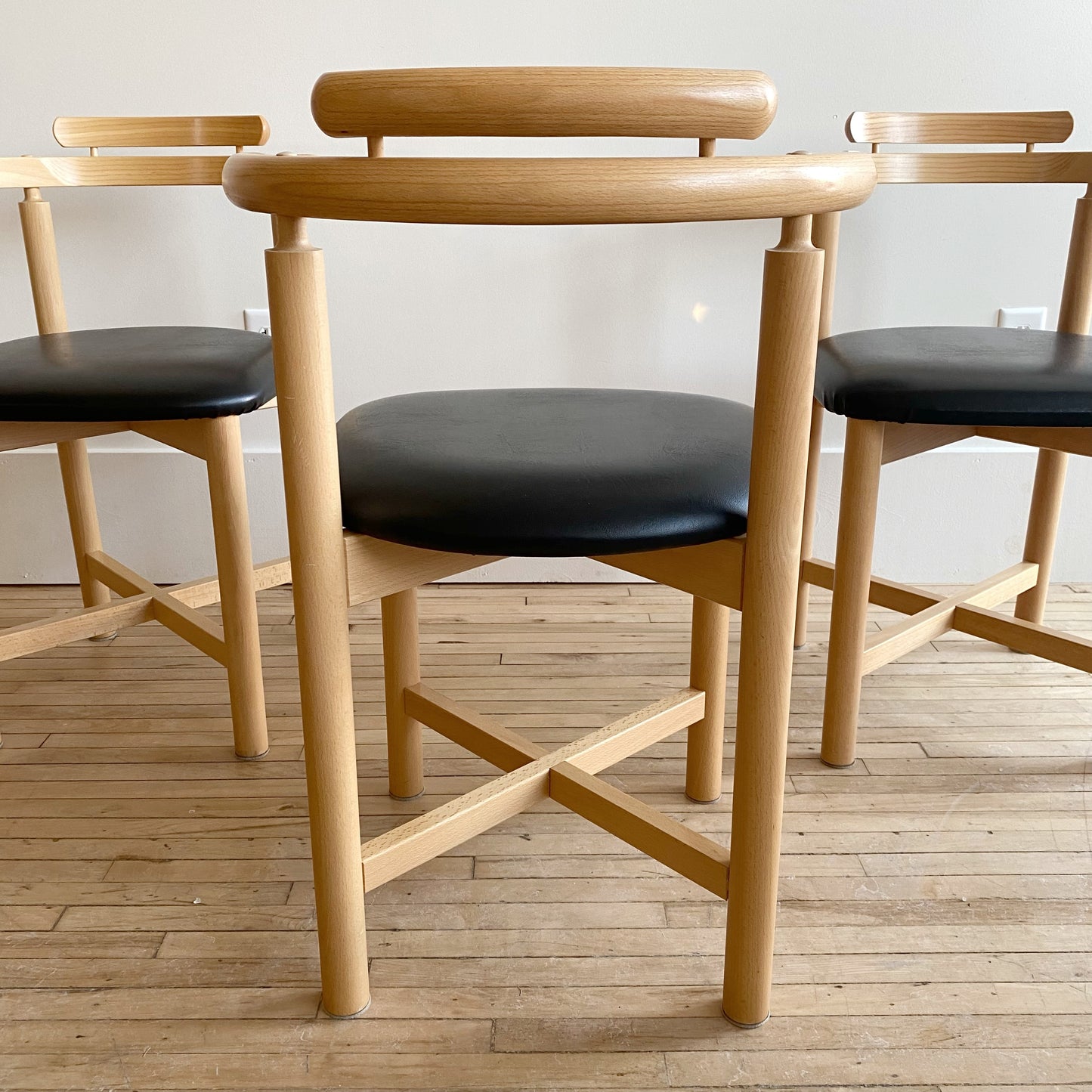 S/3 Contemporary Modernist Scandinavian Dining Chairs