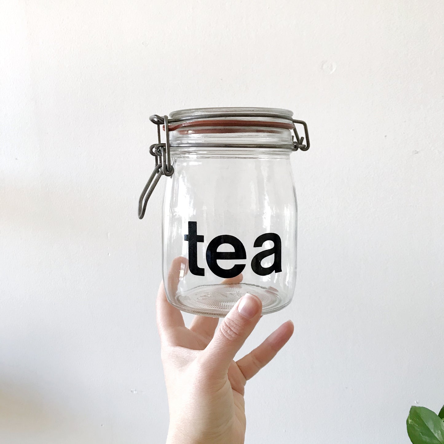 Vintage Glass “Tea” Jar