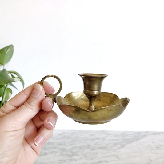 Vintage Brass Candle Holder