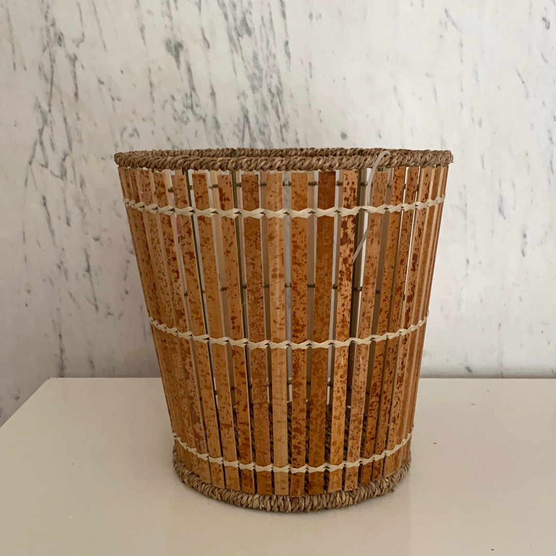 Vintage Bamboo Waste Bin