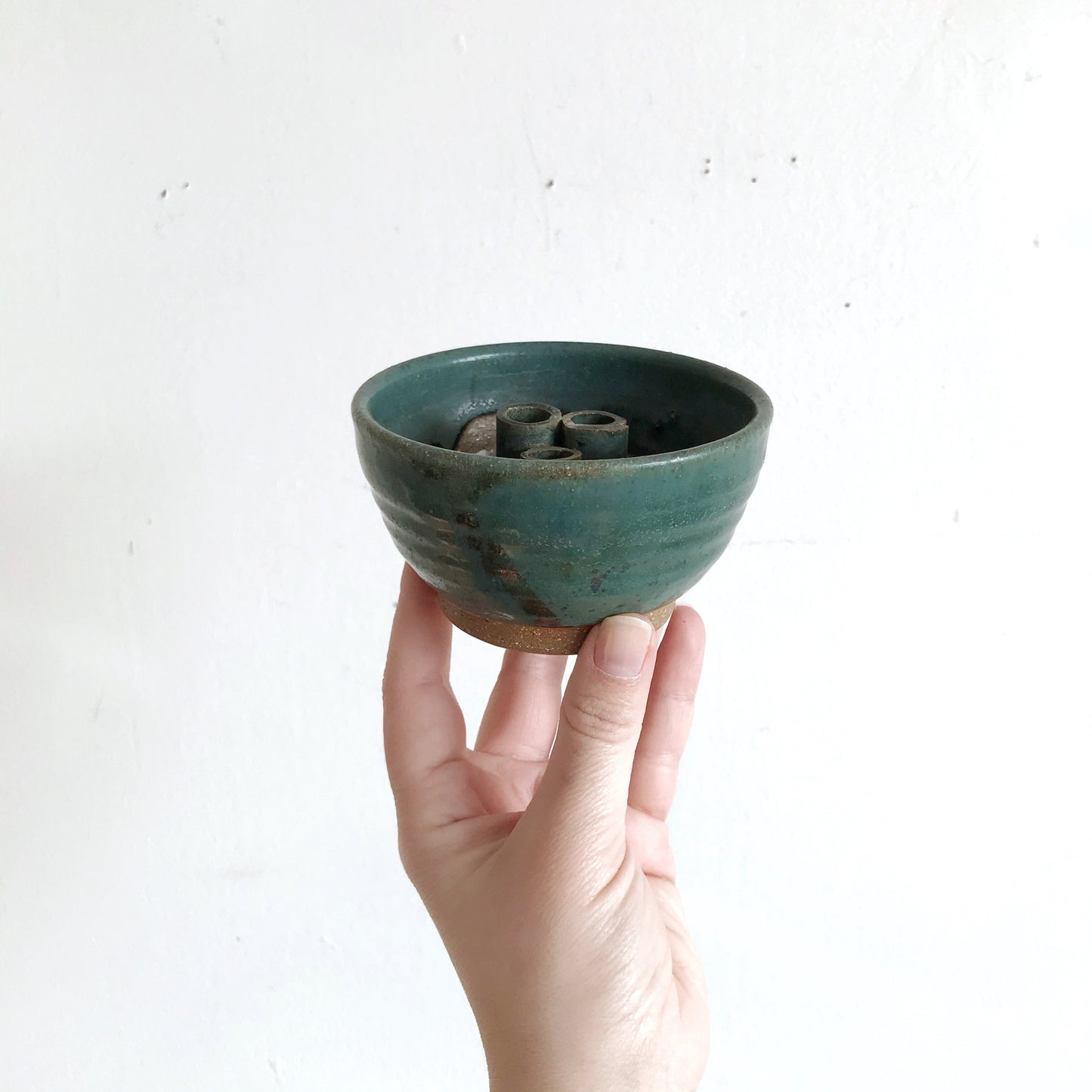 Handcrafted Stoneware Triple Bud Vase