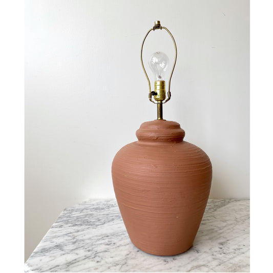 Vintage Terracotta Plaster Table Lamp