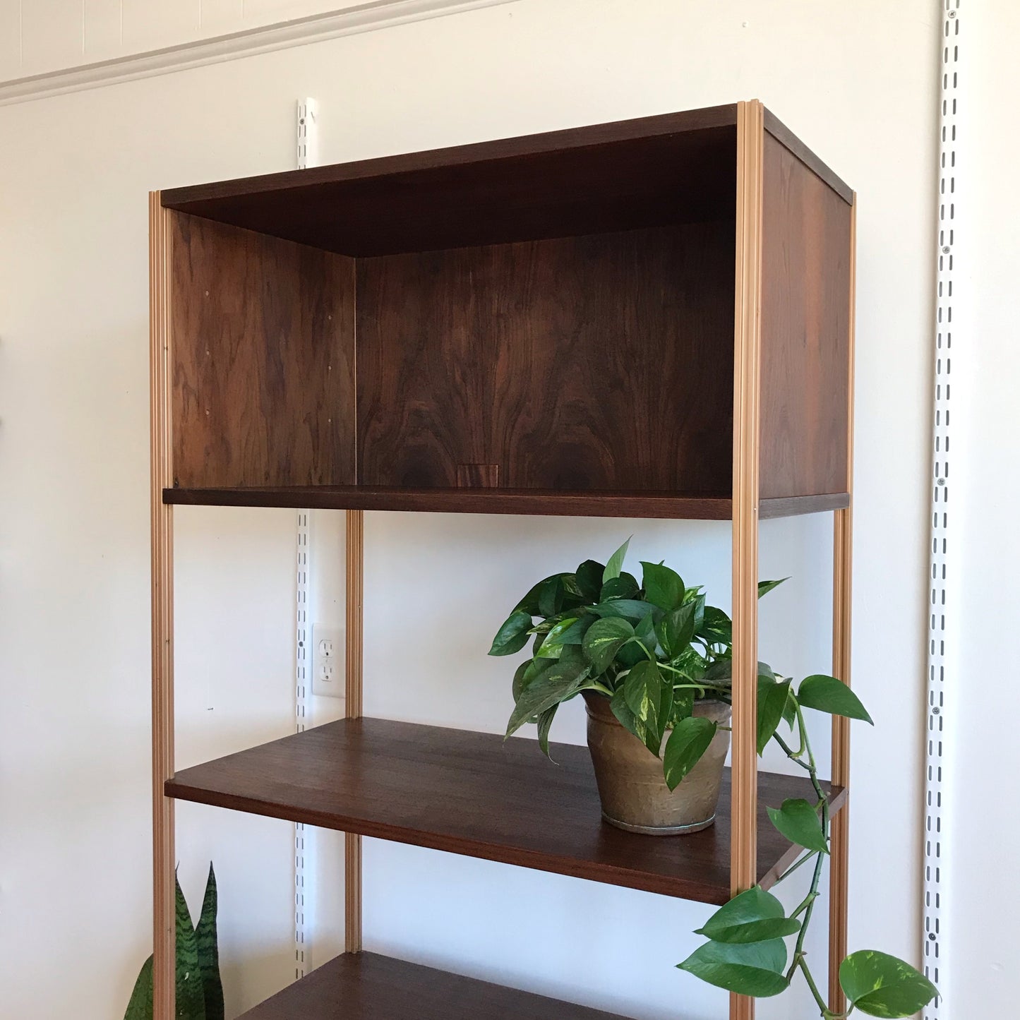 Vintage MCM Cabinet with Shelving