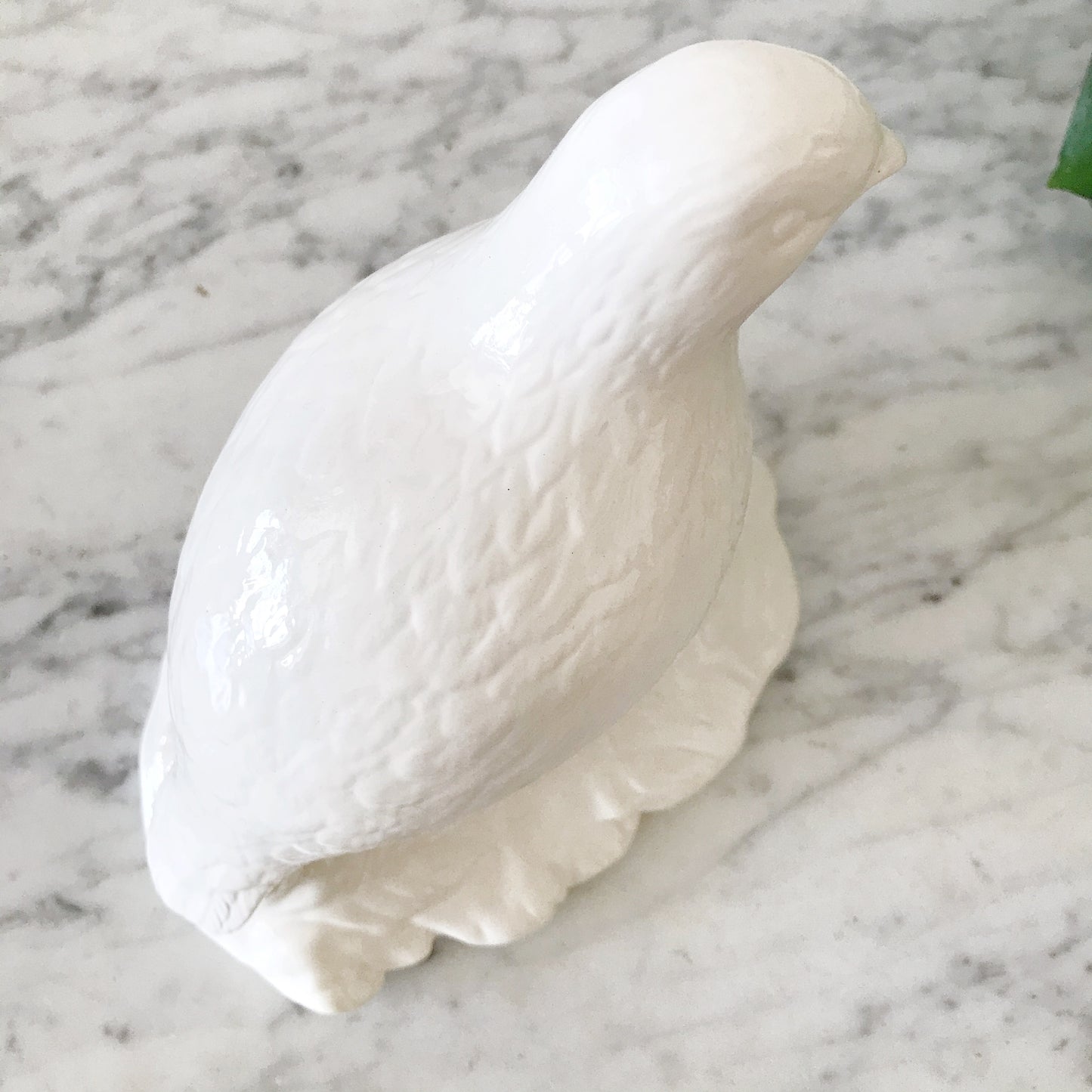 XL White Ceramic Bird