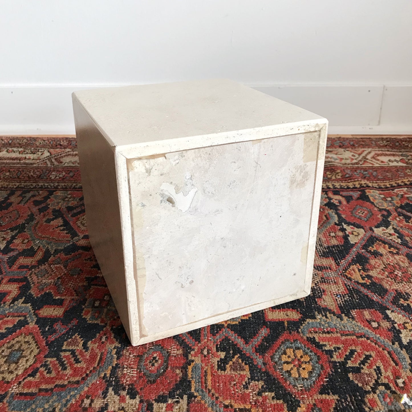 Minimalist Travertine Planter / Waste Bin