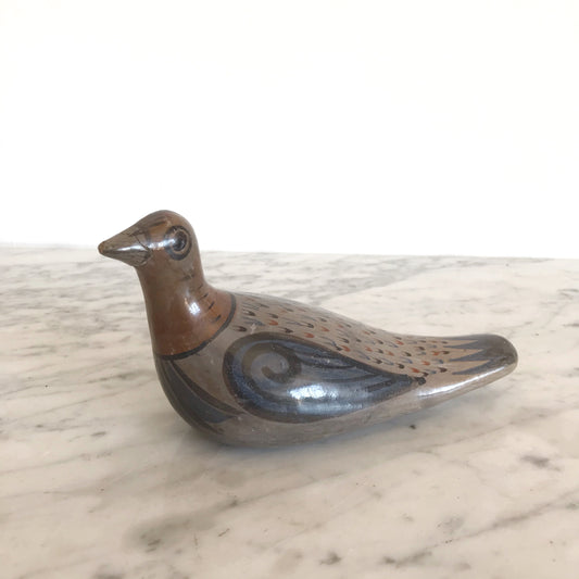 Medium Handpainted Clay Bird, Mexico