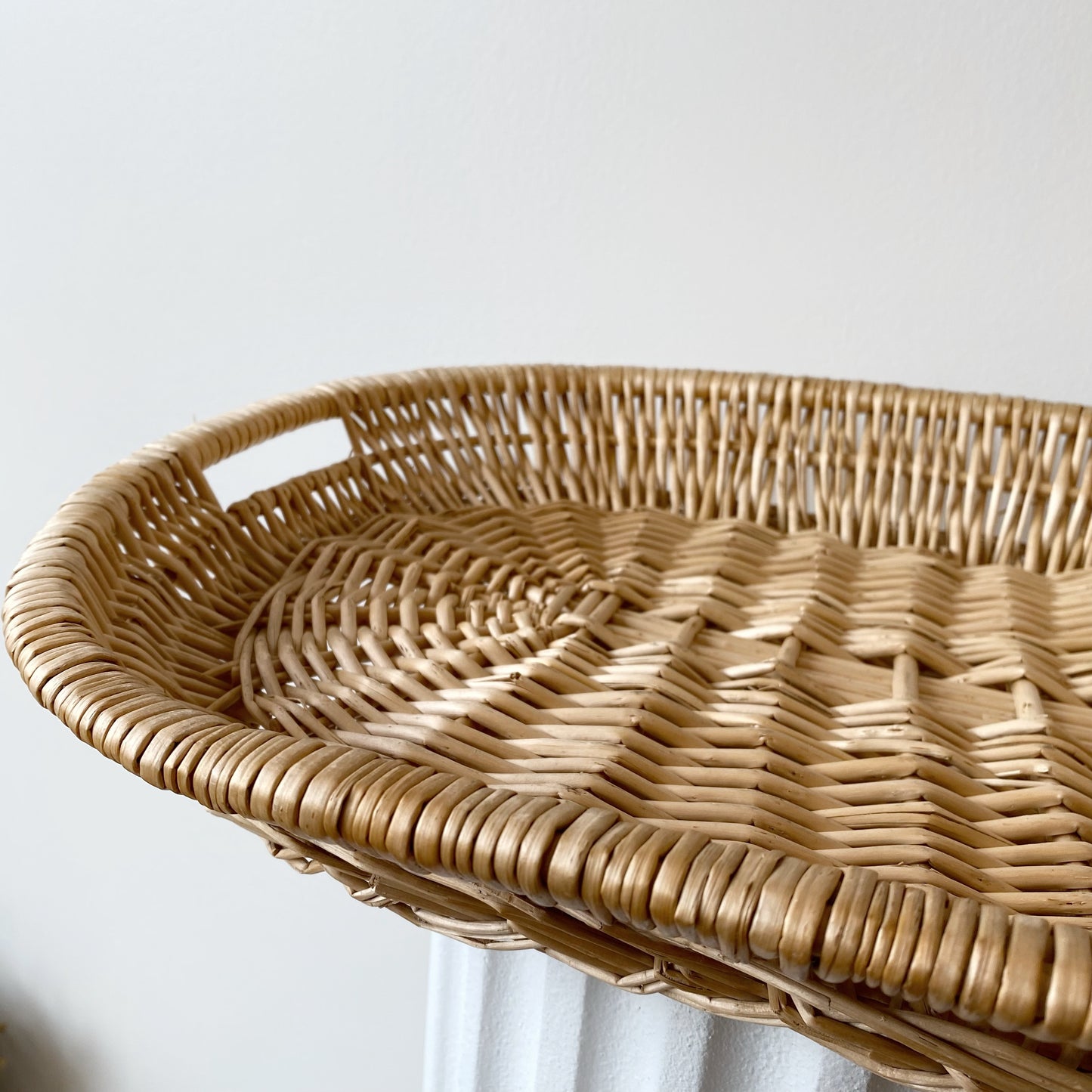 Vintage Woven Wicker Tray