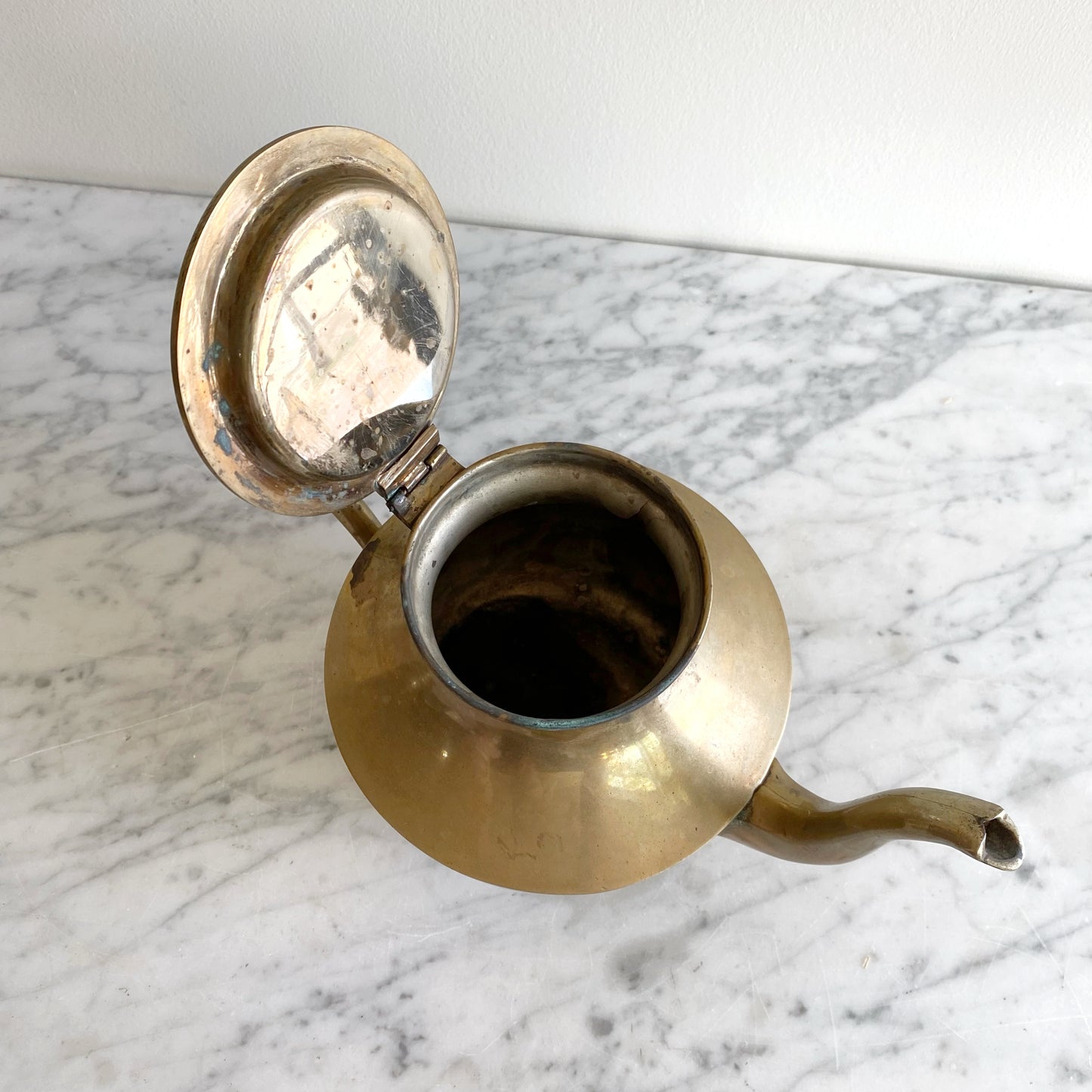 Large Vintage Brass Teapot, Mexico