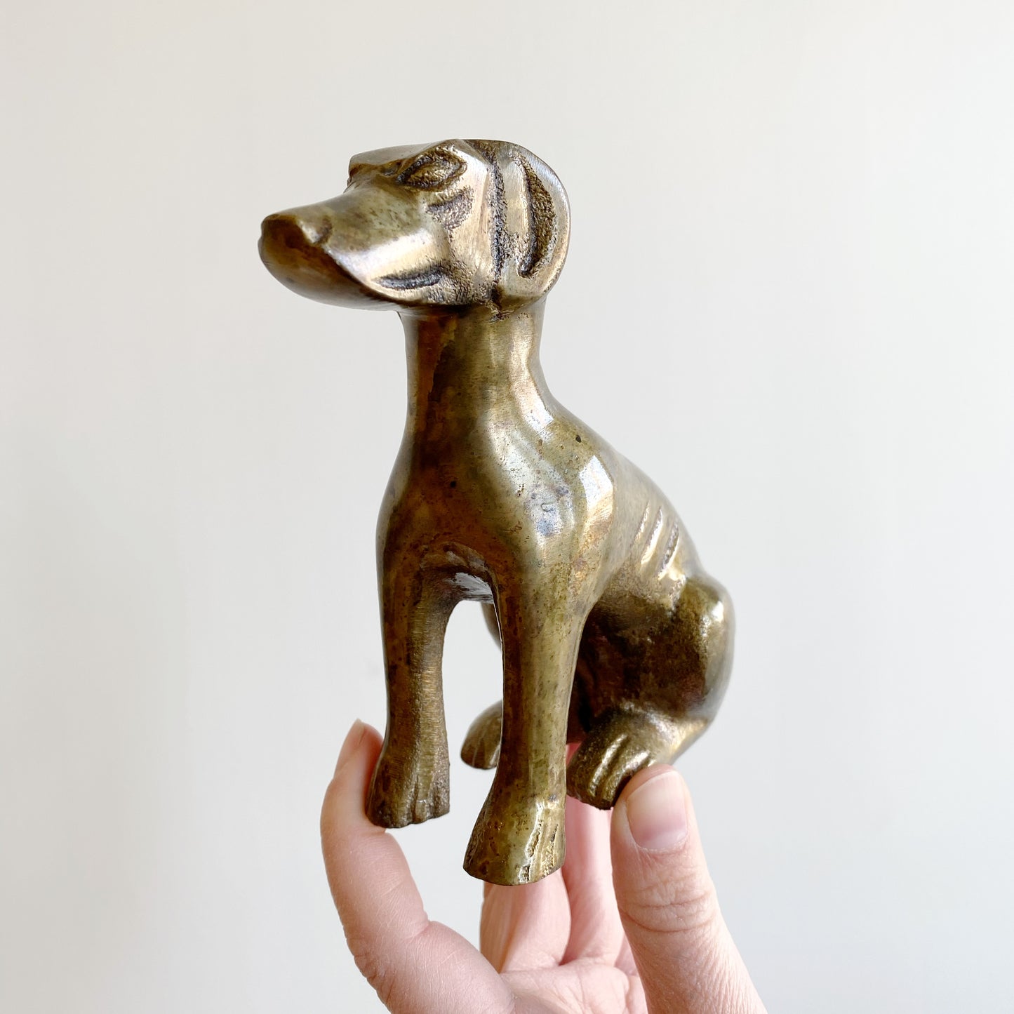 Vintage Bronzy Dog Statue