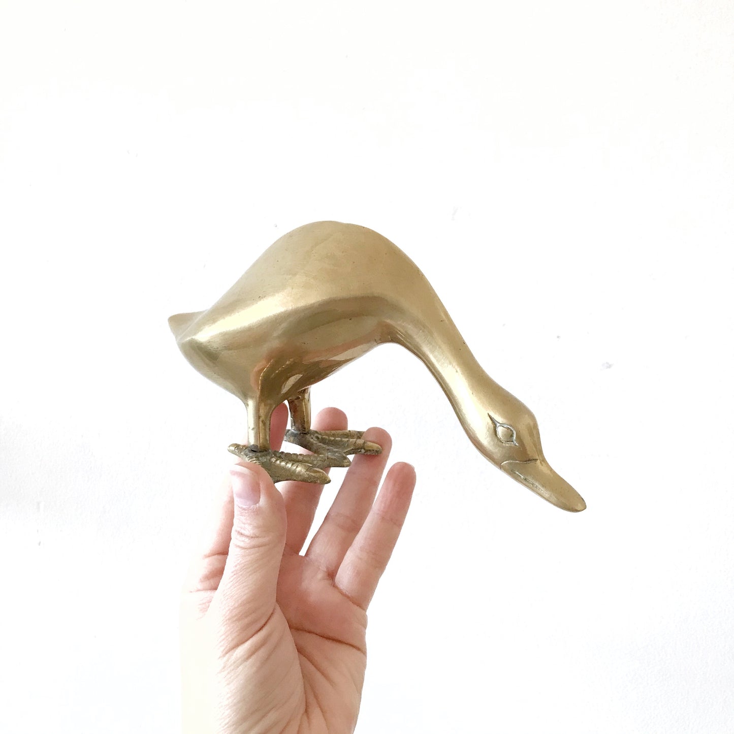 Pair of Large Brass Ducks