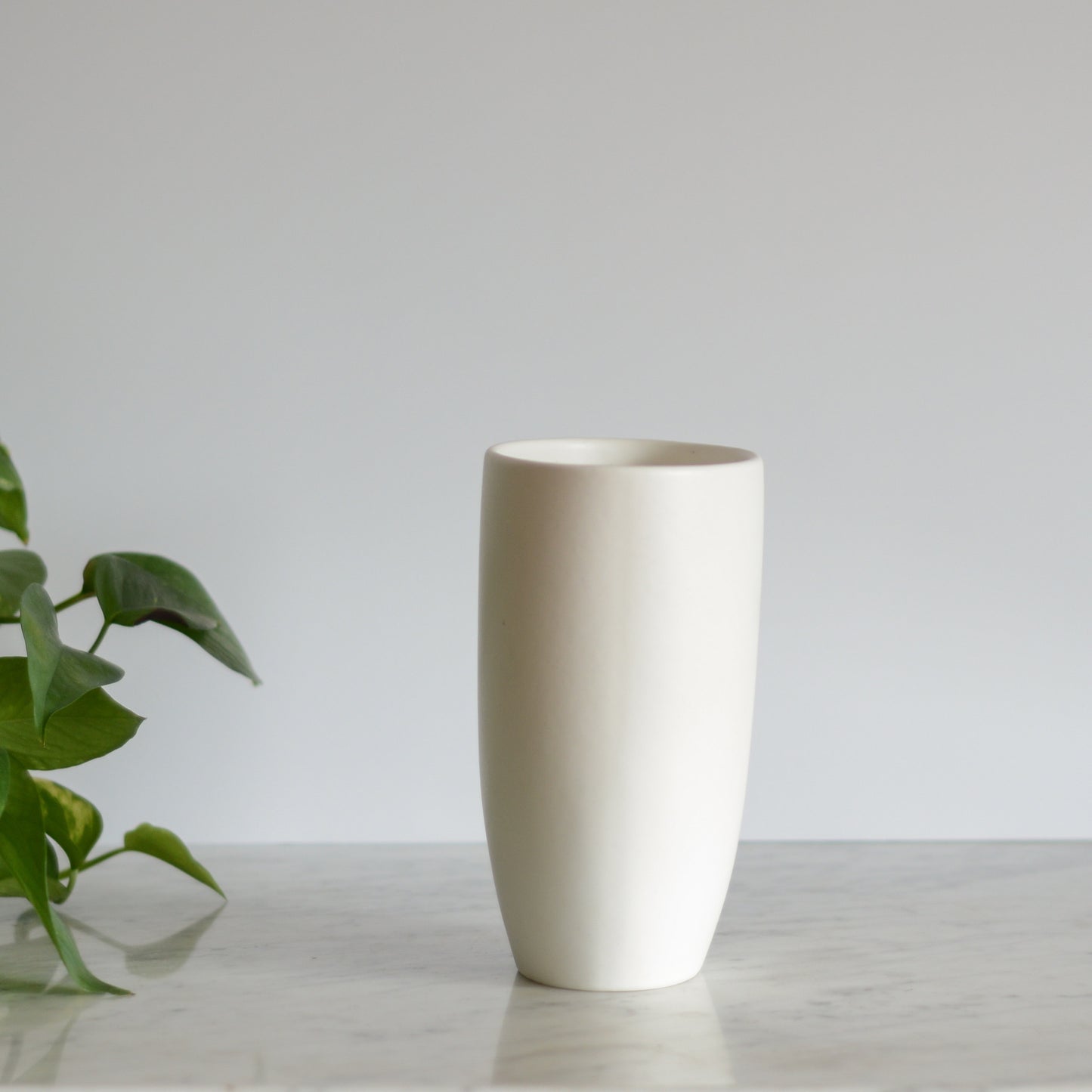 Simple Matte White Vase, Romania