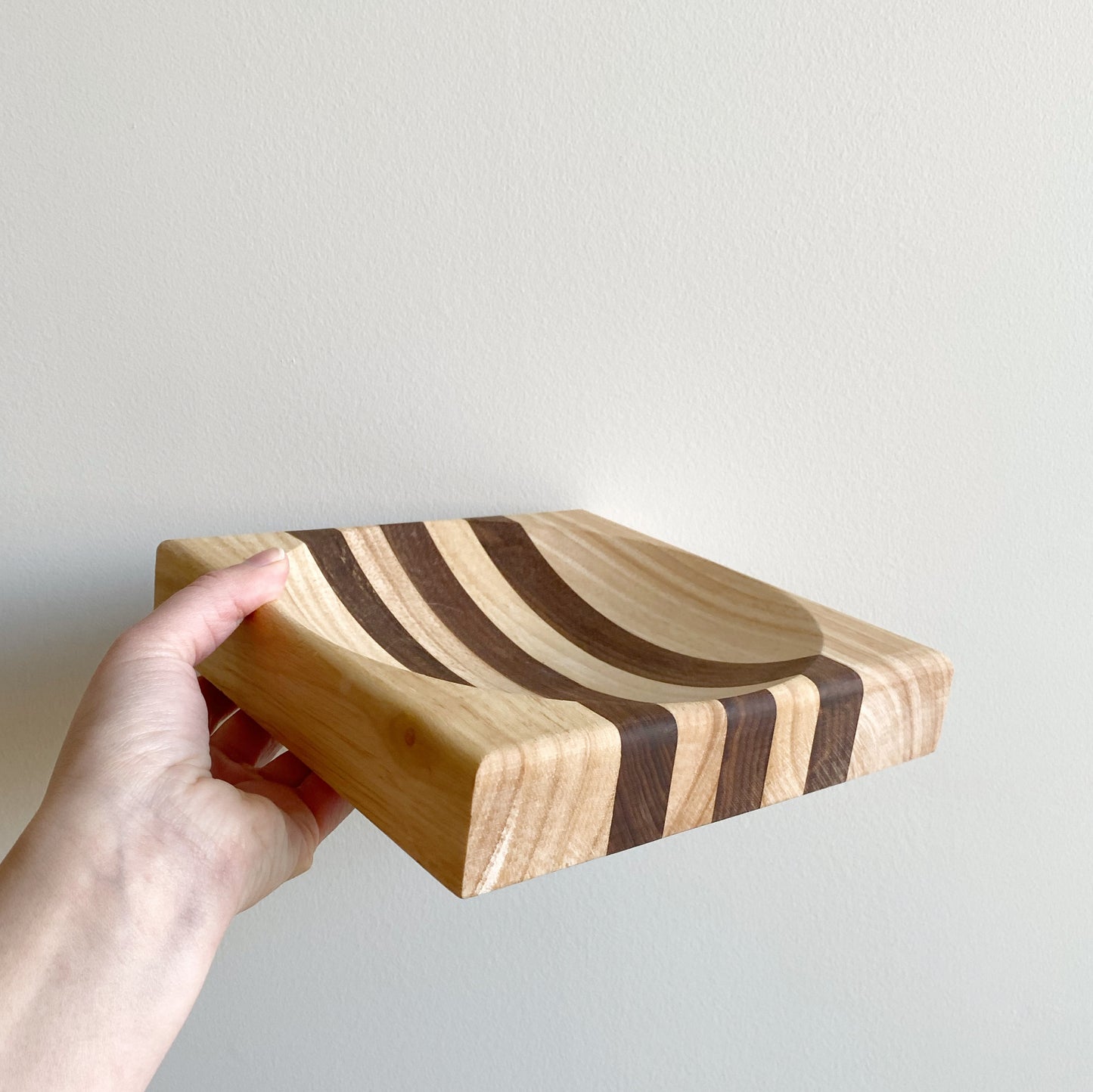 Handcrafted Wood Block Catchall