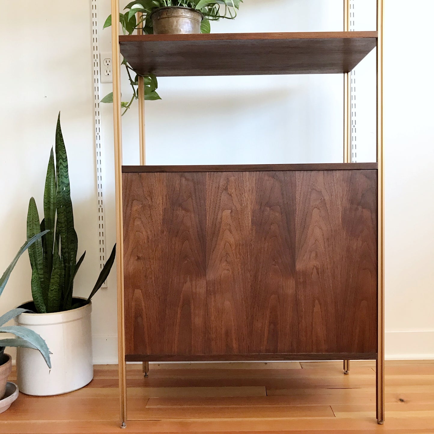 Vintage MCM Cabinet with Shelving