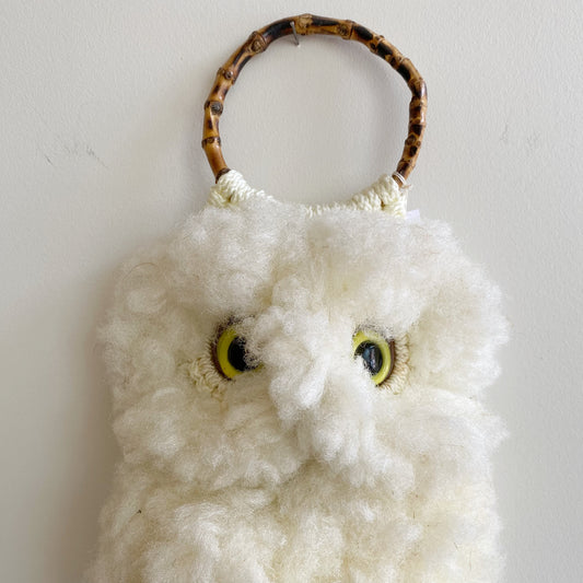 Large Vintage Soft Macrame Snowy Owl