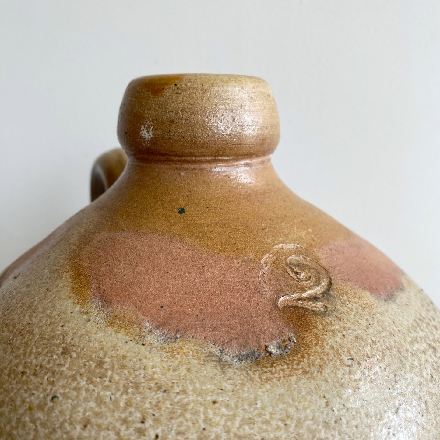 Giant Antique Salt Glaze Stoneware Jug, 15"