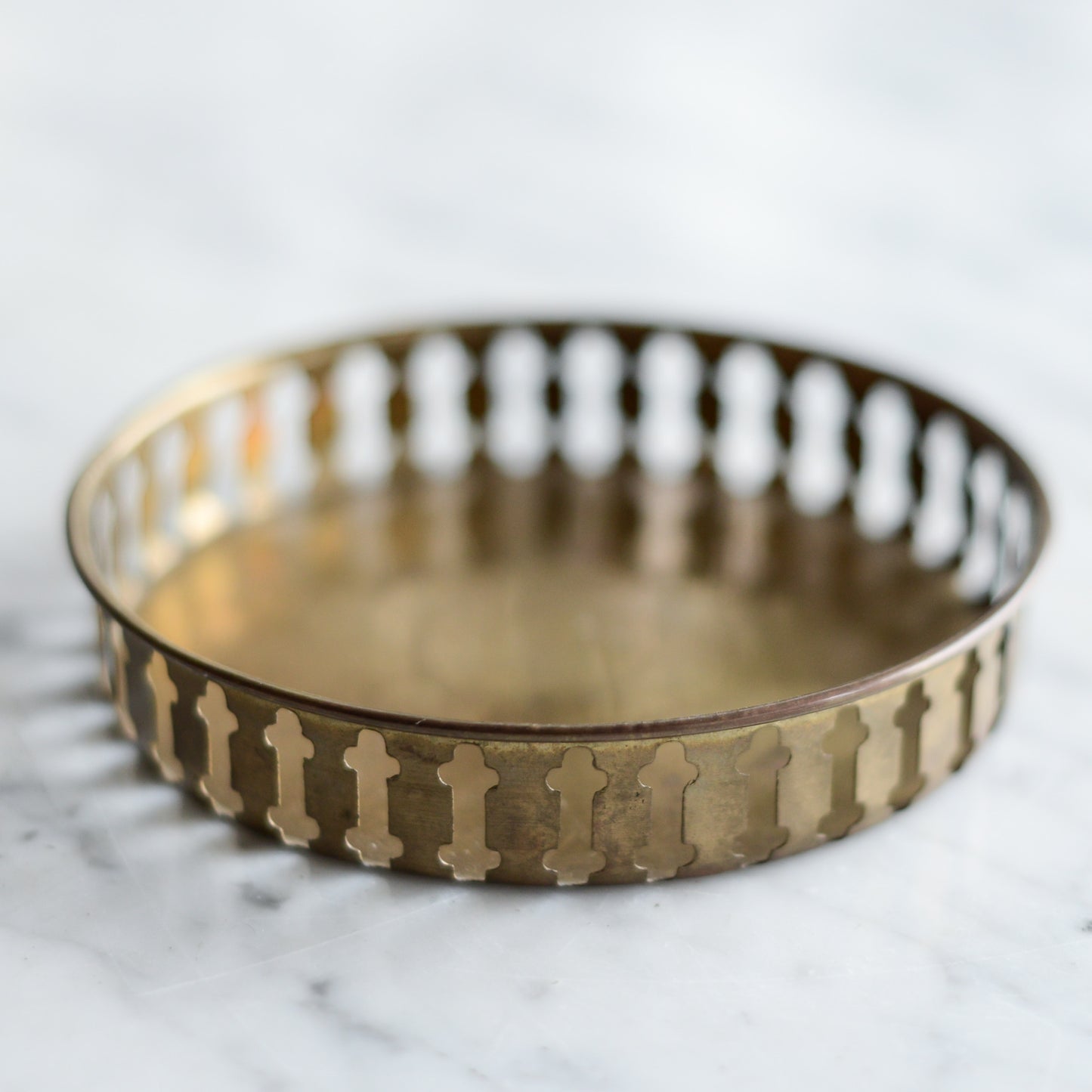 Small Decorative Vintage Brass Tray