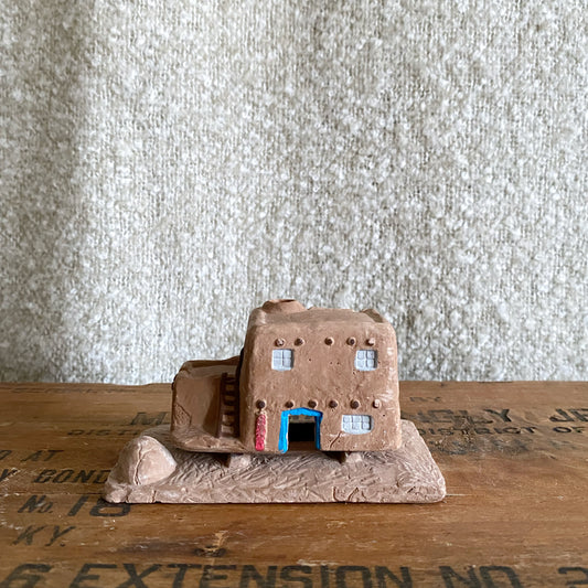 Found Clay House Cone Incense Burner