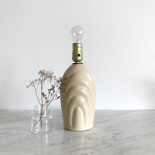 Vintage Tan Ceramic "Arches" Lamp Base
