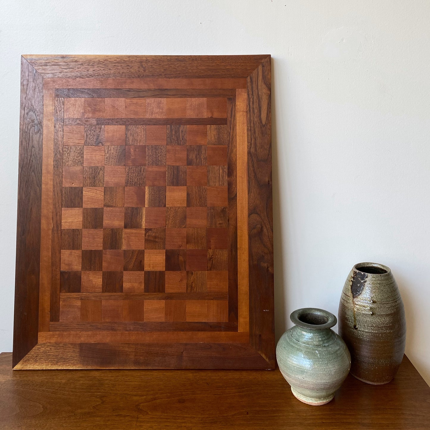 XL Vintage Wood Chess Board (22 x 26.5)