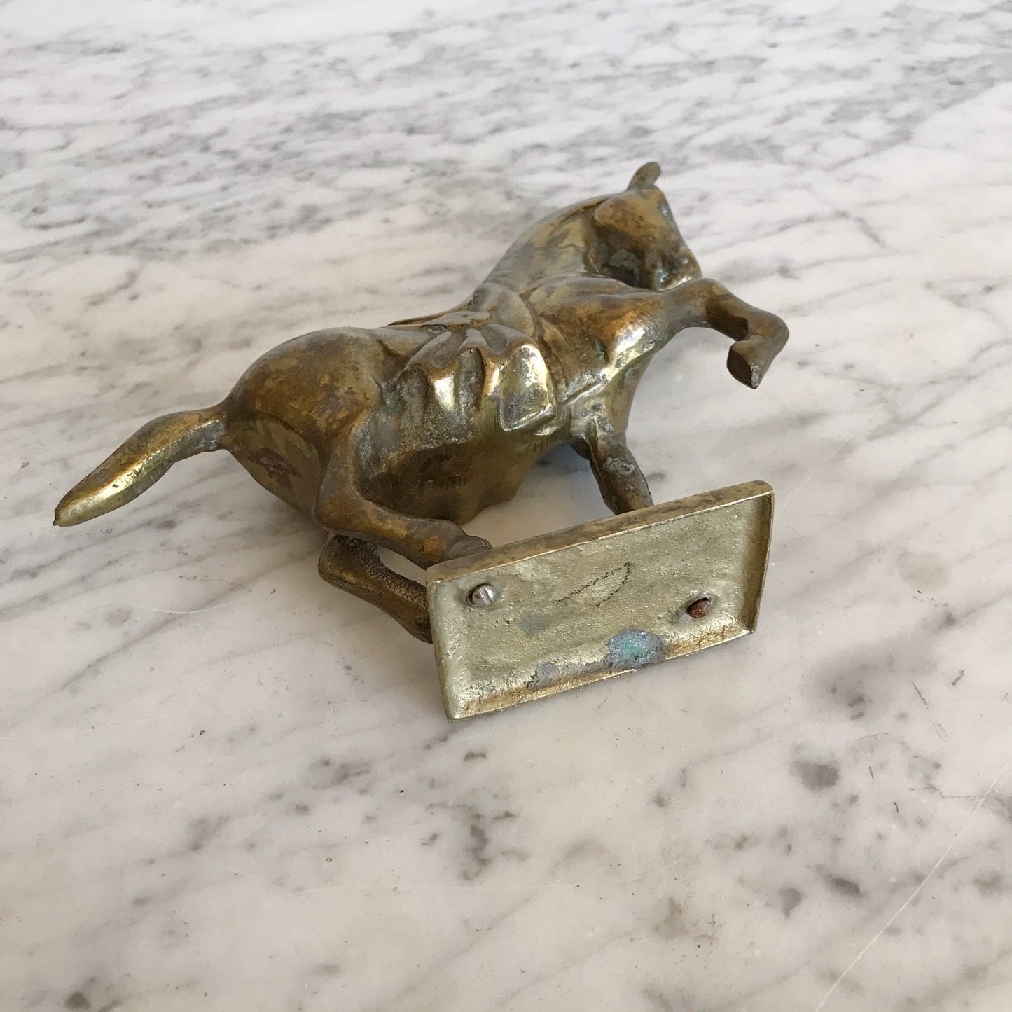 Vintage Brass Horse Sculpture