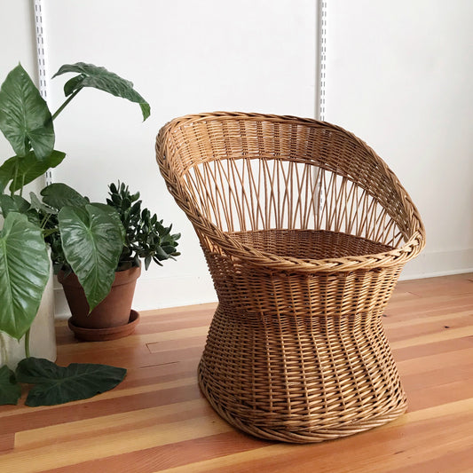 Vintage Sculptural Wicker Seating