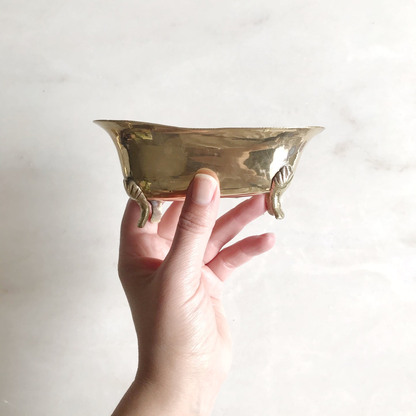 Vintage Brass Clawfoot Bathtub Soap Dish (choose size)