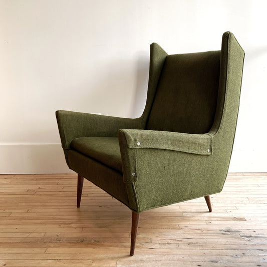 Vintage MCM Selig Wingback Arm Chair