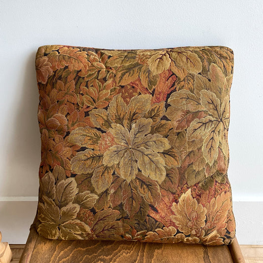 Vintage Accent Pillow, Foliage Tapestry