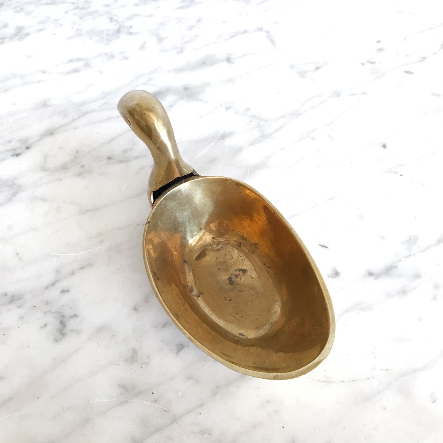 Vintage Brass Swan Dish