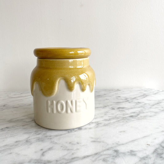 Vintage Pottery Honey Jar, 1982