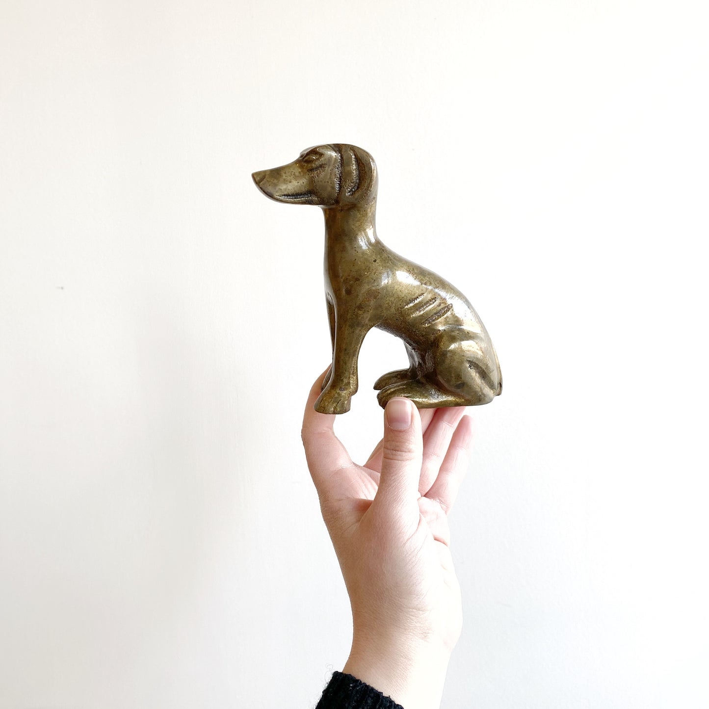 Vintage Bronzy Dog Statue