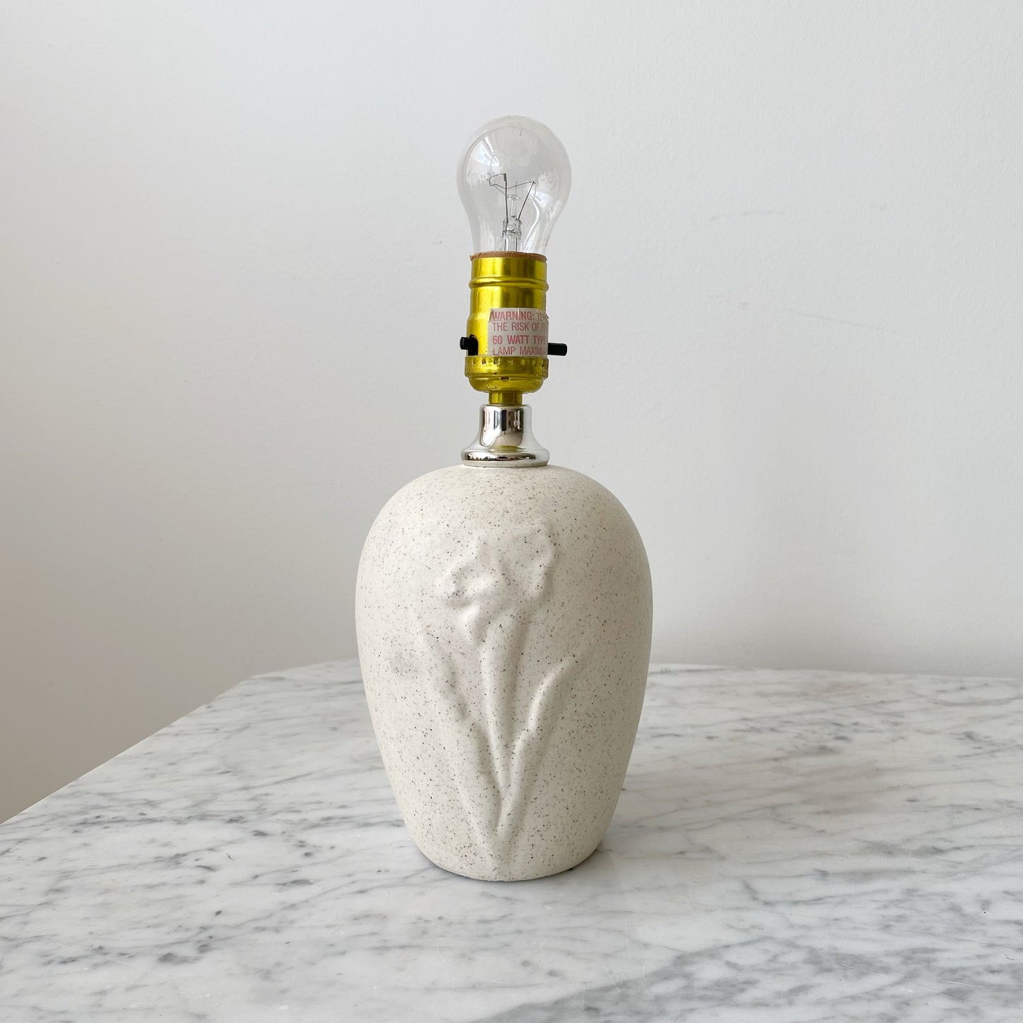 Petite Vintage Ceramic Lamp with Iris