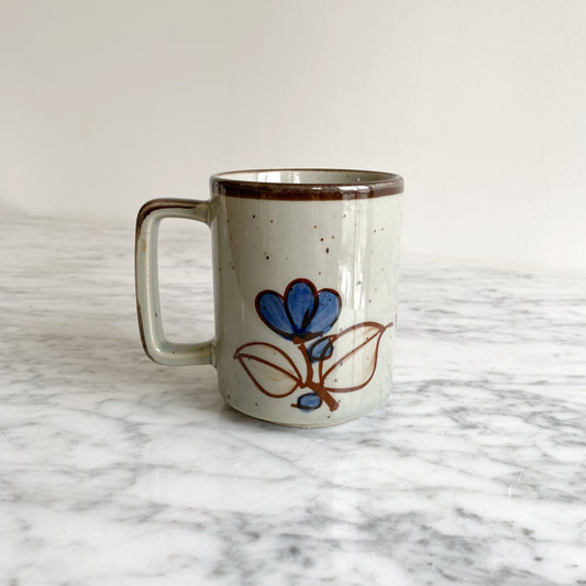 Vintage 70's Ceramic Mug with Flowers